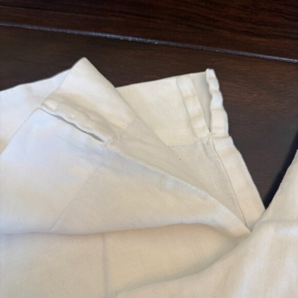 j.jill Love Linen White Pull-On Pants, Size M Tall - Picture 2 of 7